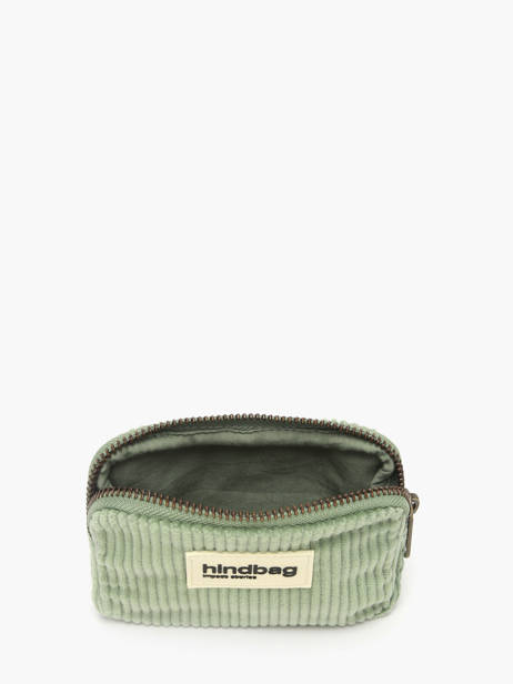Porte-monnaie Hindbag Vert velours V vue secondaire 1