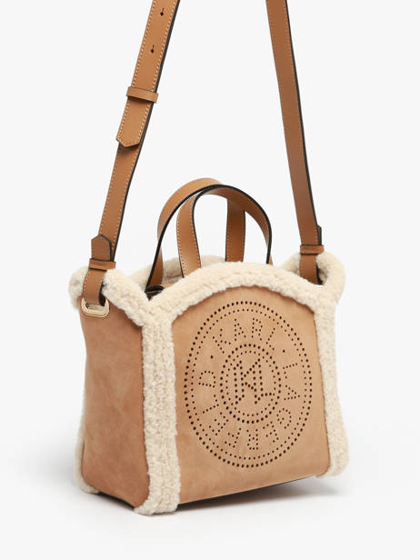 Sac Porté Main K Circle Shearling Cuir Karl lagerfeld Marron k circle A4W30087 vue secondaire 2