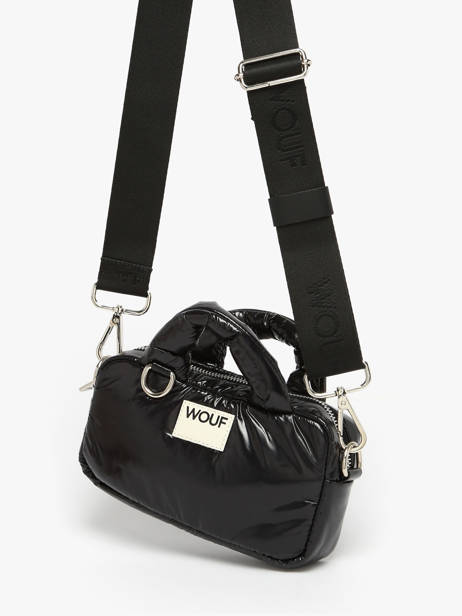 Sac Bandoulière Glossy Polyester Recyclé Wouf Noir glossy BM250023 vue secondaire 1
