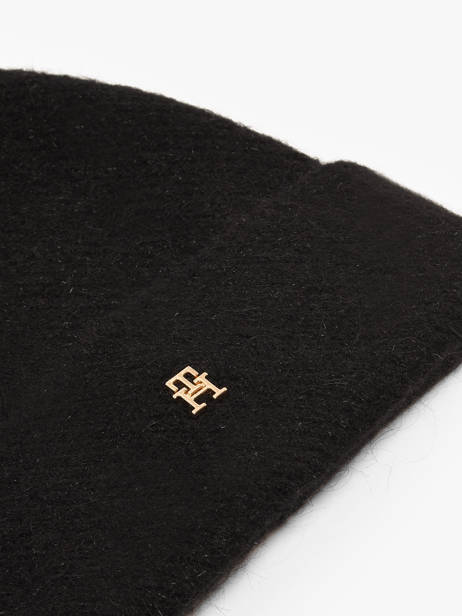 Bonnet Tommy hilfiger Noir th pom pom  AW17817 vue secondaire 1