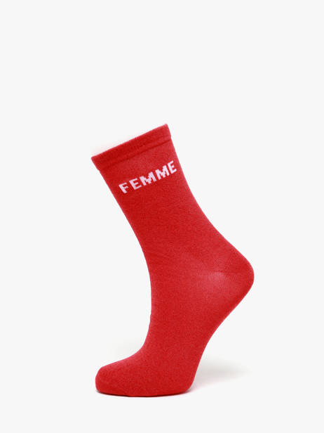 Chaussettes Pieces Rouge socks women 17163724