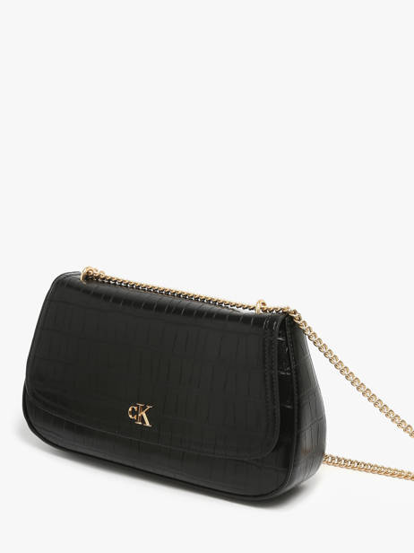Sac Bandoulière Croc Embossed Mono Calvin klein jeans Noir croc embossed mono 4F3284G vue secondaire 1