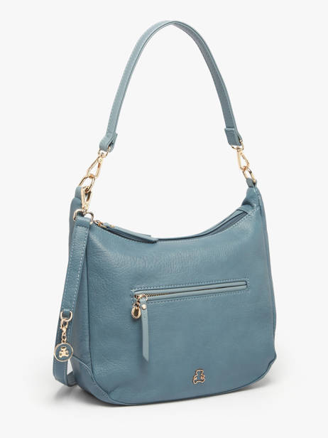 Sac Porté épaule Zip Lulu castagnette Bleu zip ZAHED vue secondaire 1