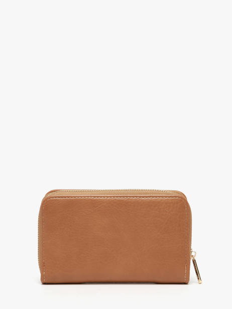 Portefeuille Lulu castagnette Marron zip CAROL035 vue secondaire 3