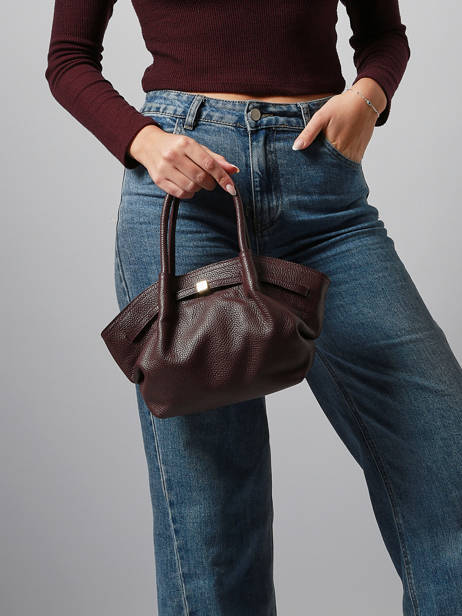 Sac à Main Caviar Cuir Milano Rouge caviar CA25063 vue secondaire 1