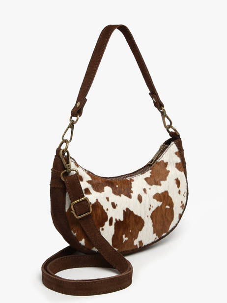 Sac Porté épaule Mucca Cuir Milano Marron mucca VM25064 vue secondaire 1