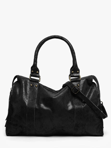 Sac Porté épaule A4 Spazzolato Cuir Milano Noir spazzolato SP24095 vue secondaire 3