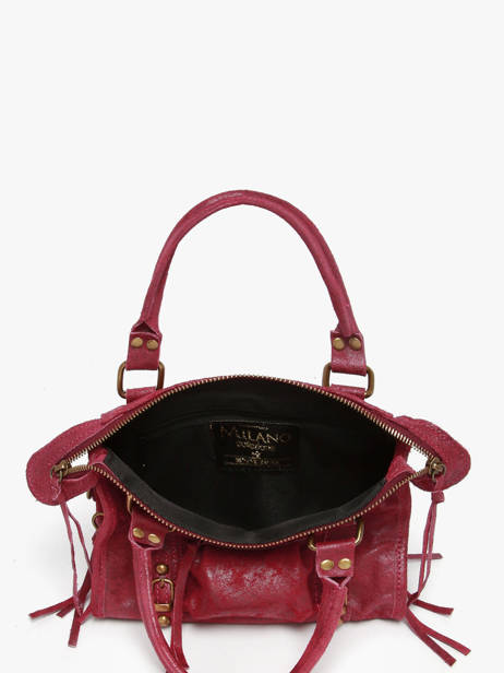 Sac Porté Main Spazzolato Cuir Milano Rouge spazzolato SP24093 vue secondaire 2