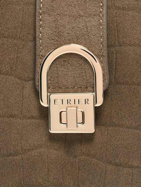 Sac Bandoulière Equestre Croco Cuir Etrier Beige equestre croco EECQ0143 vue secondaire 5