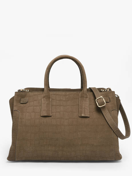 Sac Porté Main M Equestre Croco Cuir Etrier Beige equestre croco EEQC142M vue secondaire 4