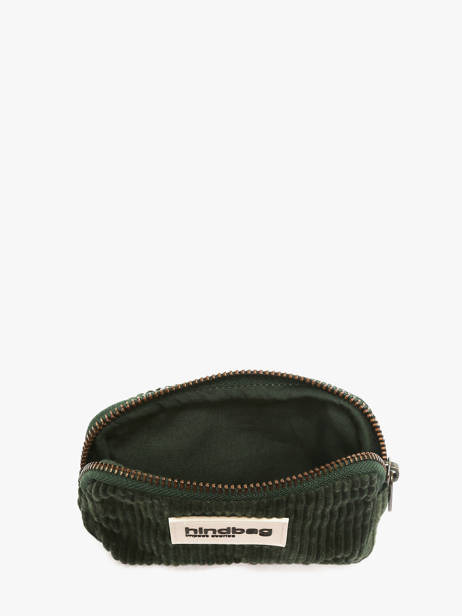 Porte-monnaie Hindbag Vert velours V vue secondaire 1