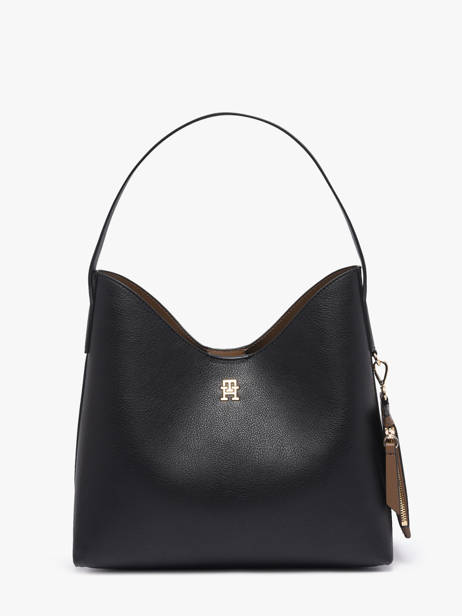 Sac Porté épaule Th Icon Polyester Tommy hilfiger Noir th icon AW18140