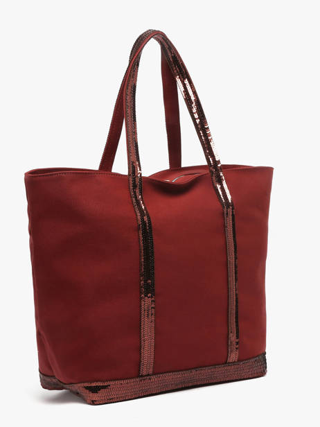 Le Cabas L Zippé Paillettes Vanessa bruno Rouge cabas 1V40409 vue secondaire 1