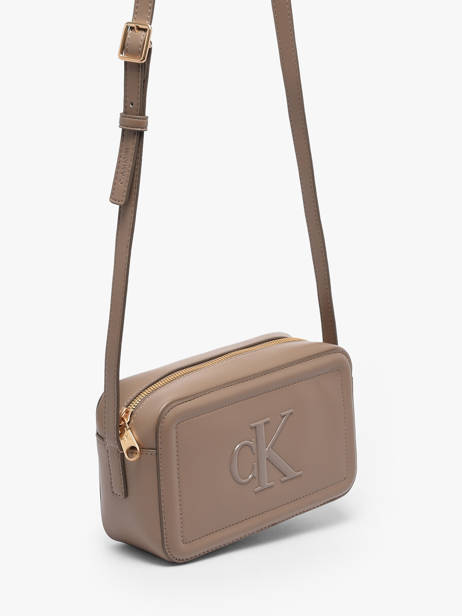 Sac Bandoulière Bold Monogram Calvin klein jeans Beige bold monogram 4F3220G vue secondaire 1