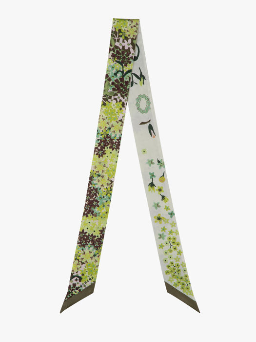 Longchamp Soie gots Foulard Vert