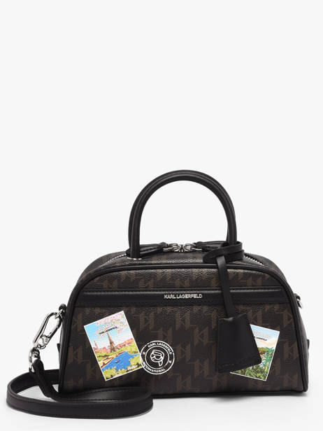 Sac Bowling K/ikon Mono Cuir Karl lagerfeld Marron k ikon B1W30025