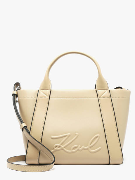 Sac Porté Main K/ville Cuir Karl lagerfeld Beige k ville B1W30067