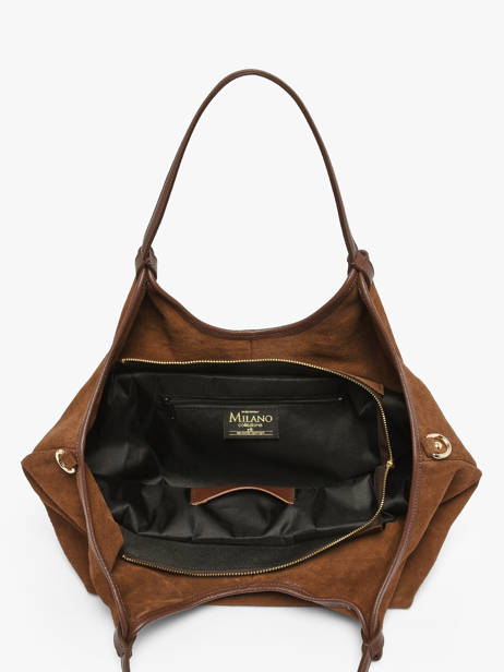 Sac Porté épaule Velvet Caviar Cuir Milano Marron velvet caviar VC241110 vue secondaire 3