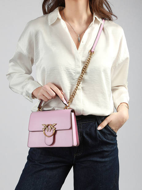 Sac Porté Main Love Bag Icon Cuir Pinko Rose love bag icon A0F1 vue secondaire 1