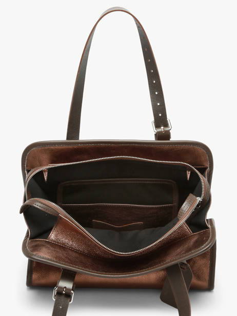 Sac Porté épaule Vintage Cuir Paul marius Marron vintage CABAS vue secondaire 3