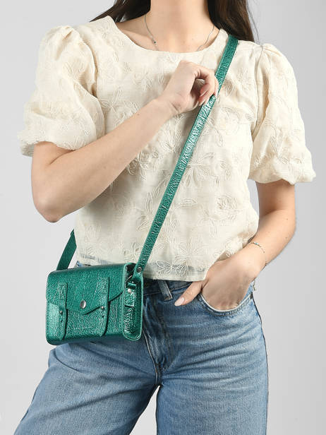 Sac Bandoulière Mini Indispensable Star Cuir Paul marius Bleu star MINISTA vue secondaire 1