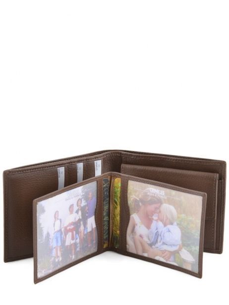 Portefeuille Cuir Crinkles Marron caviar 14023 vue secondaire 4