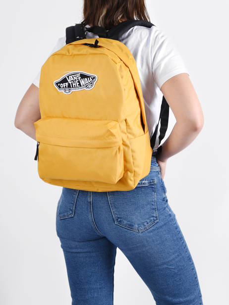 Sac Ã  Dos 1 Compartiment Vans Jaune backpack VN0A3UI6 vue secondaire 3