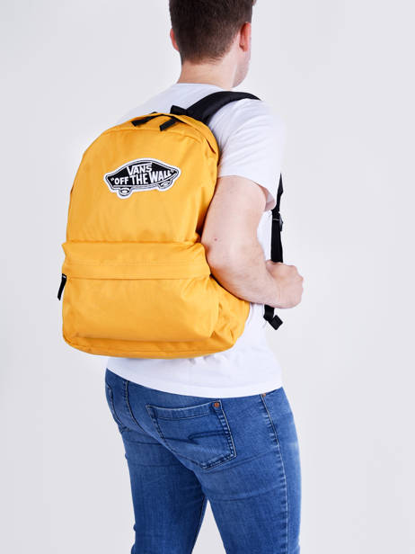 Sac Ã  Dos 1 Compartiment Vans Jaune backpack VN0A3UI6 vue secondaire 2
