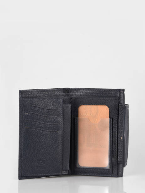 Portefeuille Cuir Crinkles Bleu caviar 15020 vue secondaire 1