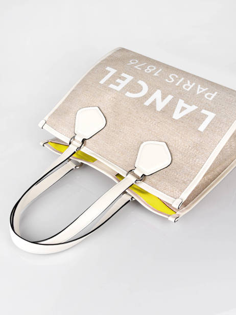 Sac Cabas D'été Toile De Jute Et Cuir Lancel cabas d'ete A10749 vue secondaire 2