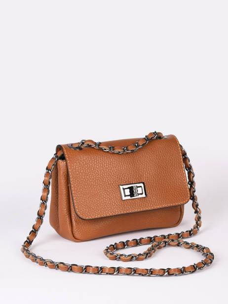Sac Bandouliere Caviar Cuir Milano Orange caviar CA21122 vue secondaire 2