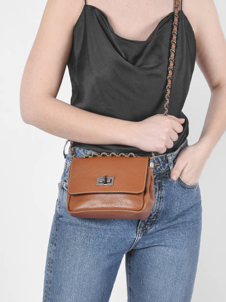 Sac Bandouliere Caviar Cuir Milano Orange caviar CA21122 vue secondaire 1